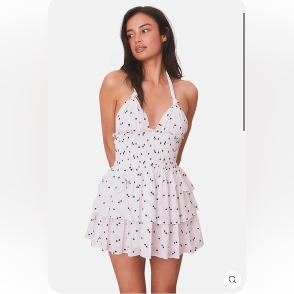 LoveShackFancy Dresses & Skirts - NWT LoveShackFancy Deanna Halter Mini Dress Ivory Starlight Size XXL